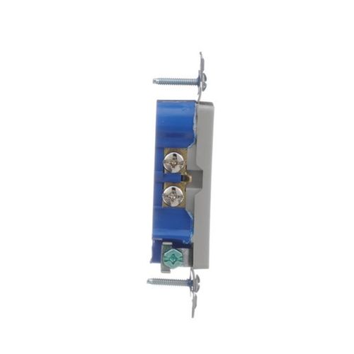 Main product image of Residential Duplex Receptacle, #14-10 Awg 15A 125V, SideAnd Push, Gray, Impact-Resistant Duplex, 1107GY-BOX