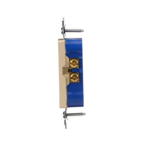 Main product image of Residential Duplex Receptacle, #14-10 Awg 15A 125V, Side & Push, Ivory, Impact-Resistant Duplex, 1107V