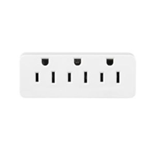 Main product image of 3 Outlet Tap, Single Receptacle To 3 Outlets, 15A, 125V, White, Thermoplastic, 5-15R, Nema 5-15R, 1147W-BOX
