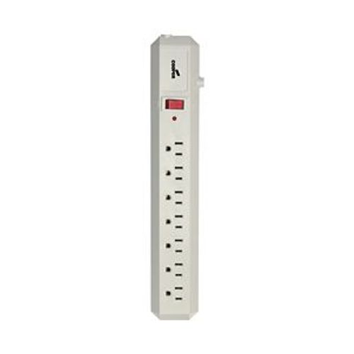 Main product image of Surge Protection Power Strip, Ivory, 4 In 14/3 Sjt, 70J Max, 7, 2-Pole 3-Wire Grounding, 125V, 1176V