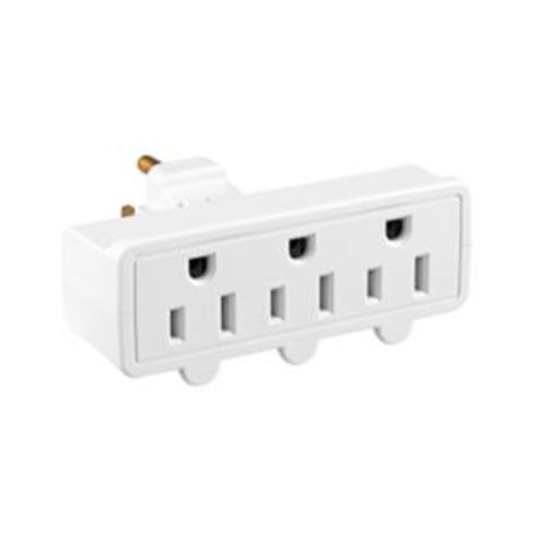 Main product image of Swivel 3 Outlet Tap, Swivel, Single Receptacle To 3 Outlets, 15A, 125V, White, 5-15R, Nema 5-15R, 1192W-SP