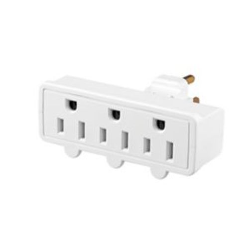 Main product image of Swivel 3 Outlet Tap, Swivel, Single Receptacle To 3 Outlets, 15A, 125V, White, 5-15R, Nema 5-15R, 1192W-SP