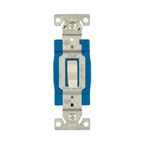 Main product image of Construction Grade Toggle Switch, #14-10 Awg, 15A, 120/277V, Screw, Light Almond, 1-Pole, 1201LA