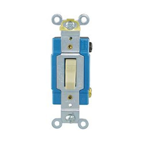 Main product image of Construction Grade Toggle Switch, #14-10 Awg, 15A, Residential, 120/277V, Screw, Ivory, 1-Pole, 1201V