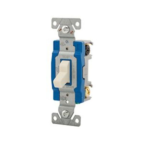 Main product image of Construction Grade Toggle Switch, #14-10 Awg, 15A, Wall, 120/277V, Back And Side, Screw, Almond, 1203A