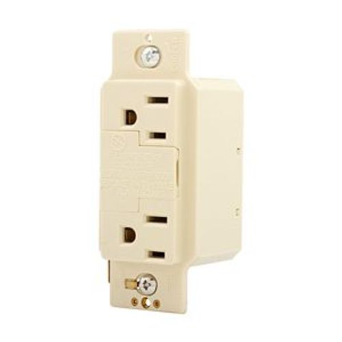 Main product image of Surgebloc Protection Receptacle, Audible Alarm, Auto-Ground, Stand 6" #12 Awg Leads, 15A, Ivory, 1208V