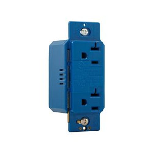 Main product image of Surgebloc Protection Receptacle, Audible Alarm, Auto-Ground, Stand 6" #12 Awg Leads, 20A, Blue, 1210BL
