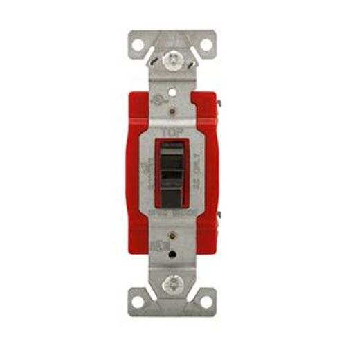 Main product image of Construction Grade Toggle Switch, #14-10 Awg, 20A, Flush, 120/277V, Screw, Black, 1-Pole, 1221BK