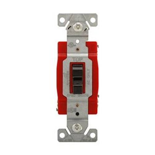 Main product image of Construction Grade Toggle Switch, #14-10 Awg, 20A, Wall, 120/277V, Back & Side, Screw, Black, 1223BK
