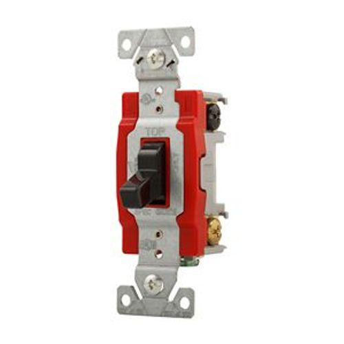 Main product image of Construction Grade Toggle Switch, #14-10 Awg, 20A, Wall, 120/277V, Back & Side, Screw, Black, 1223BK