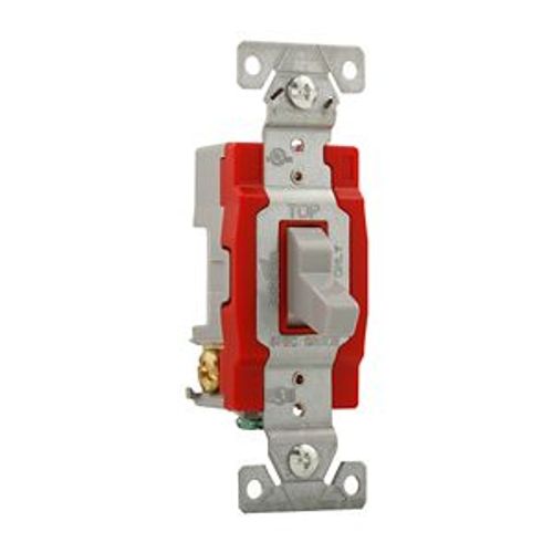 Main product image of Construction Grade Toggle Switch, #14-10 Awg, 20A, 120/277V, Back & Side, Screw, Gray, 3-Way, 1223GY