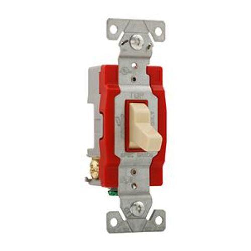 Main product image of Construction Grade Toggle Switch, #14-10 Awg, 20A, Wall, 120/277V, Back & Side, Screw, Ivory, 1223V
