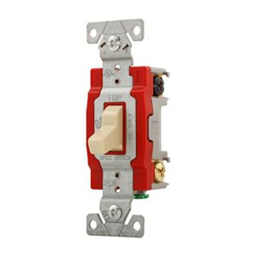 Main product image of Construction Grade Toggle Switch, #14-10 Awg, 20A, Wall, 120/277V, Back & Side, Screw, Ivory, 1223V