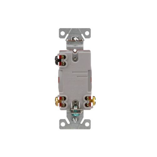 Main product image of Construction Grade Toggle Switch, #14-10 Awg, 20A, 120/277V, Back & Side, Screw, White, 3-Way, 1223W