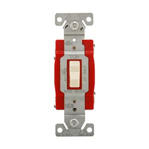 Main product image of Construction Grade Toggle Switch, #14-10 Awg, 20A, Wall, 120/277V, Back And Side, Screw, Almond, 1224A