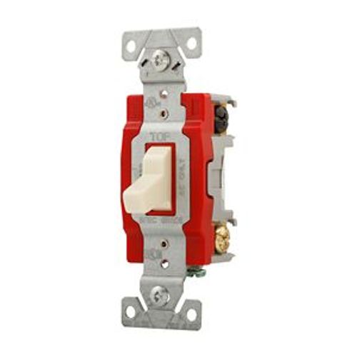 Main product image of Construction Grade Toggle Switch, #14-10 Awg, 20A, Wall, 120/277V, Back And Side, Screw, Almond, 1224A