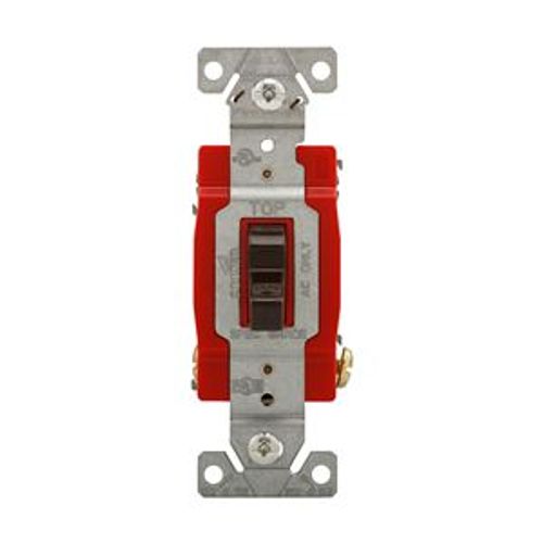 Main product image of Construction Grade Toggle Switch, #14-10 Awg, 20A, 120/277V, Back & Side, Screw, Brown, 4-Way, 1224B