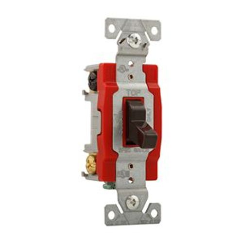 Main product image of Construction Grade Toggle Switch, #14-10 Awg, 20A, 120/277V, Back & Side, Screw, Brown, 4-Way, 1224B