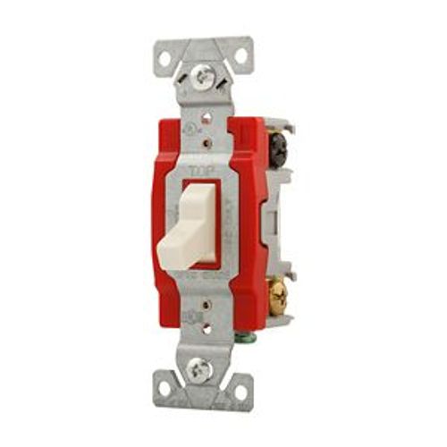 Main product image of Construction Grade Toggle Switch, #14-10 Awg, 20A, 120/277V, Back & Side, Screw, Light Almond, 1224LA
