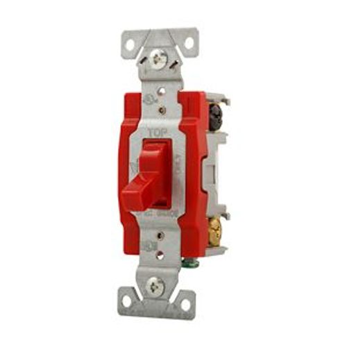 Main product image of Construction Grade Toggle Switch, #14-10 Awg, 20A, 120/277V, Back & Side, Screw, Red, 4-Way, 1224RD