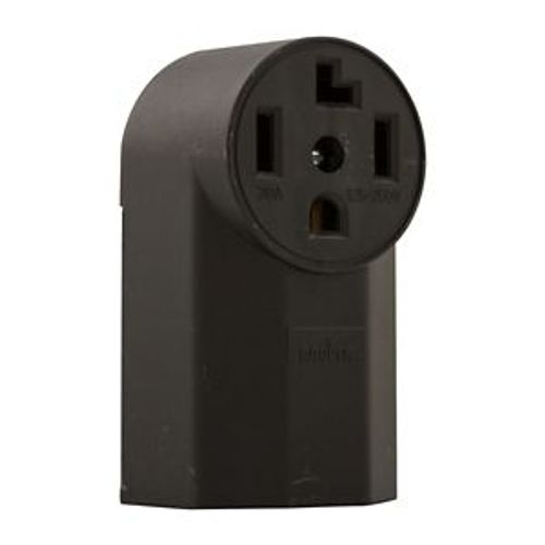 Main product image of Receptacle, #12 - 4 Awg, 30A, Surface, 125/250V, Back, Black, Nema 14-30R, 3-Pole, 4-Wire, 1225