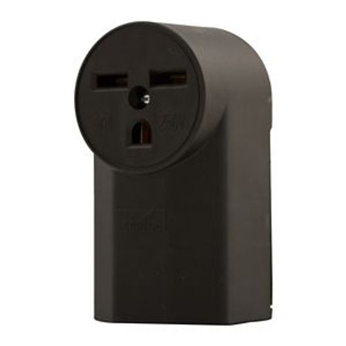 Main product image of Receptacle, #12 - 4 Awg, 30A, Surface, 250V, Back, Black, Nema 6-30R, 2-Pole, 3-Wire, 1232