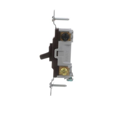 Main product image of Toggle Switch, #14-10 Awg, 15A, Residential, Wall, 120V, Side And Push, Grounding, Brown, 4-Way, 1242-7B-BOX