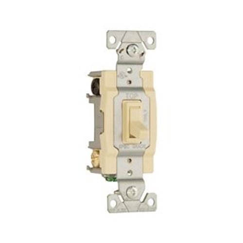 Main product image of Toggle Switch, #14-10 Awg, 15A, 120V, Side And Push, Grounding, Ivory, 4-Way, 1242-7V-BOX