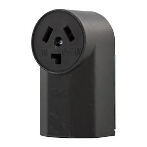 Main product image of Receptacle, Dryer, #12 - 4 Awg, 30A, Flush, 125V/250V, Back, Black, Nema 10-30R, 3-Pole, 3-Wire, 125