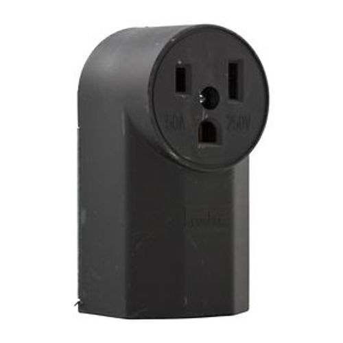Main product image of Receptacle, #12 - 4Awg, 50A, Surface, 250V, BackAnd Bottom, Black, Nema 6-50R, 2-Pole, 3-Wire, 1252
