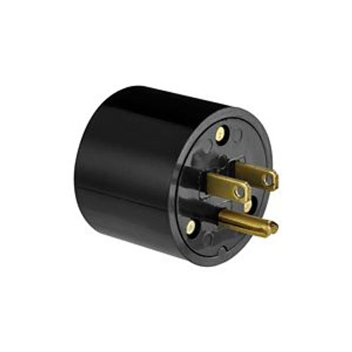 Main product image of Receptacle Adapter, from Receptacle To Nema 5-15R Or 5-20R Plug, 30A, 125V, Black, 2-Pole 3-Wire, 1264-BOX