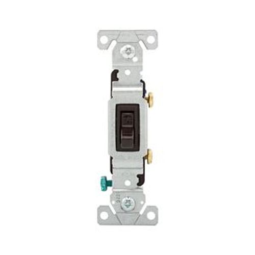 Main product image of Toggle Switch, #14-10 Awg 15A, 120V, Side & Push, Brown, Load Type: Motor Control, Fan, 1-Pole, 1301-7B