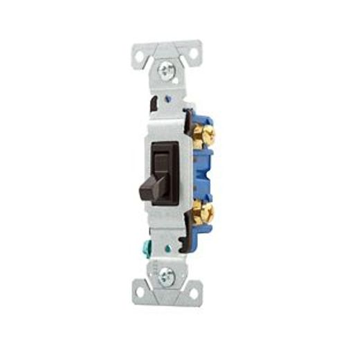 Main product image of Toggle Switch, #14-10 Awg 15A, 120V, Side & Push, Brown, Load Type: Motor Control, Fan, 1-Pole, 1301-7B