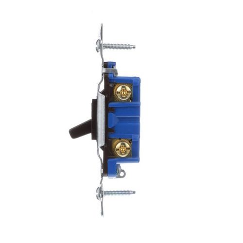 Main product image of Toggle Switch, #14-10 Awg 15A, 120V, Side & Push, Brown, Load Type: Motor Control, Fan, 1-Pole, 1301-7B
