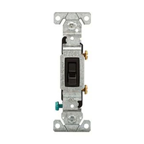 Main product image of Toggle Switch, #14-10 Awg 15A, 120V, Side & Push, Black, Load Type:Motor Control, Fan, 1-Pole, 1301-7BK