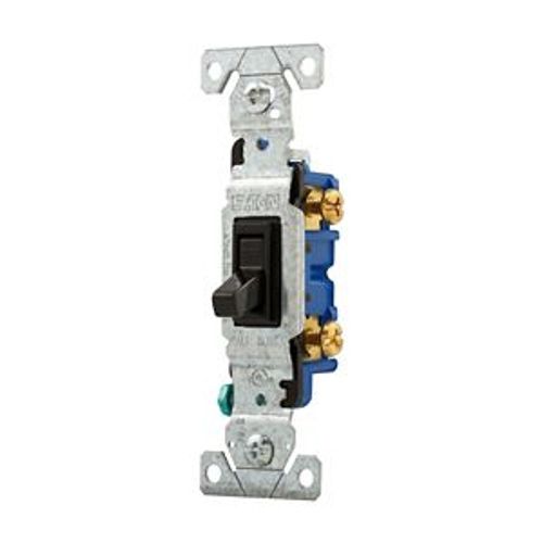Main product image of Toggle Switch, #14-10 Awg 15A, 120V, Side & Push, Black, Load Type:Motor Control, Fan, 1-Pole, 1301-7BK