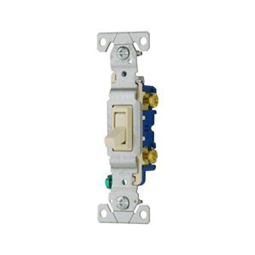 Main product image of Toggle Switch, #14-10 Awg 15A, 120V, Side & Push, Light Almond, Load Type: Motor Control, Fan, 1301-7LA