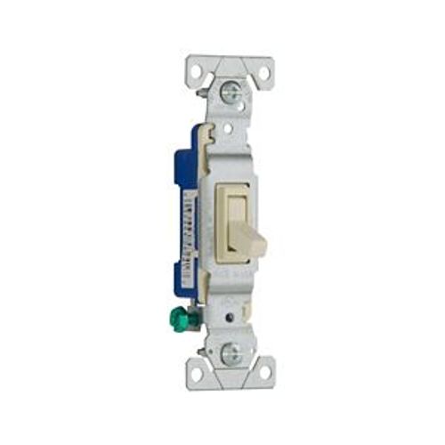 Main product image of Toggle Switch, #14-10 Awg 15A, 120V, Side & Push, Light Almond, Load Type: Motor Control, Fan, 1301-7LA