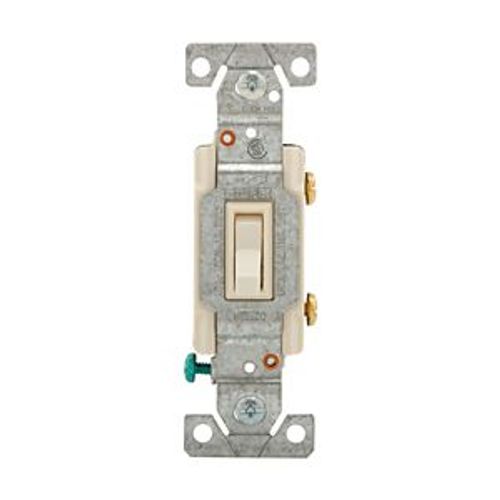 Main product image of Toggle Switch, Lighted, #14-10 Awg 15A 120V, Light Almond, Load Type: Motor Control, Fan, 1-Pole, 1301-7LTLABX