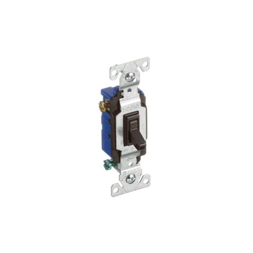 Main product image of Toggle Switch, #14-10 Awg 15A, 120V, Brown, Load Type: Motor Control, Fan, 1-Pole, 3-Way, 1303-7B