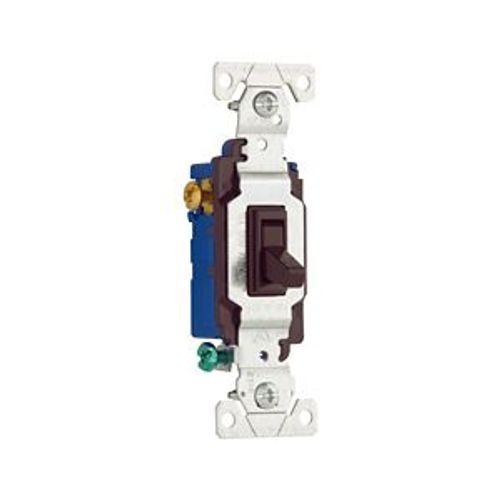 Main product image of Toggle Switch, #14-10 Awg 15A, 120V, Brown, Load Type: Motor Control, Fan, 1-Pole, 3-Way, 1303-7B
