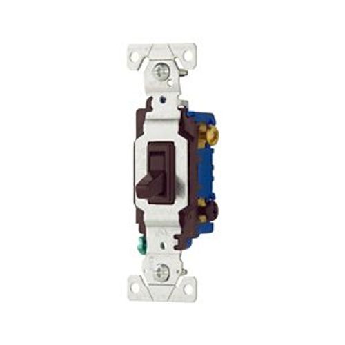 Main product image of Toggle Switch, #14-10 Awg 15A, 120V, Brown, Load Type: Motor Control, Fan, 1-Pole, 3-Way, 1303-7B