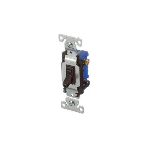 Main product image of Toggle Switch, #14-10 Awg 15A, 120V, Brown, Load Type: Motor Control, Fan, 1-Pole, 3-Way, 1303-7B
