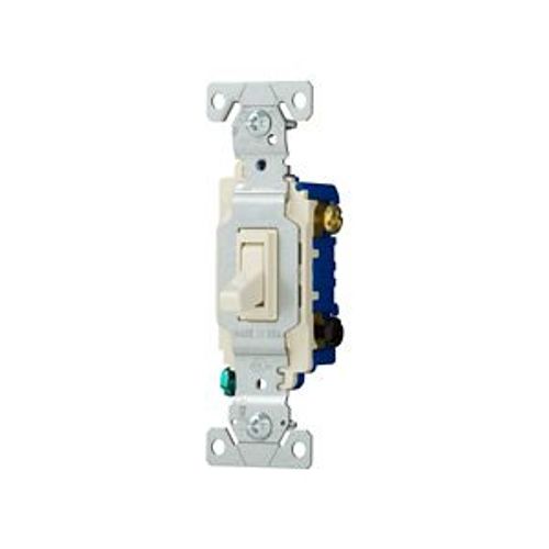 Main product image of Toggle Switch, #14-10 Awg 15A, 120V, Light Almond, Load Type: Motor Control, Fan, 1-Pole, 3-Way, 1303-7LA