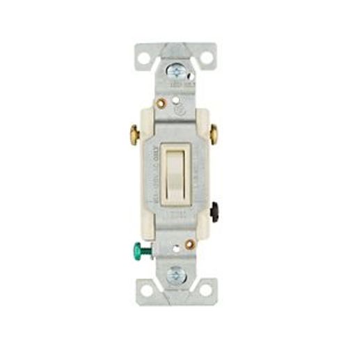 Main product image of Toggle Switch, #14-10 Awg 15A, 120V, Light Almond, Load Type: Motor Control, Fan, 1-Pole, 3-Way, 1303-7LTLABX