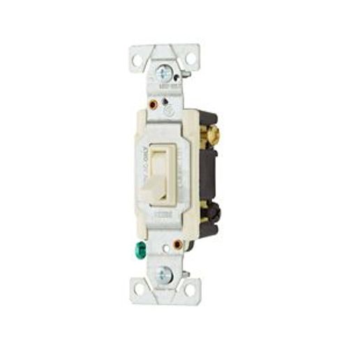 Main product image of Toggle Switch, #14-10 Awg 15A, 120V, Light Almond, Load Type: Motor Control, Fan, 1-Pole, 3-Way, 1303-7LTLABX