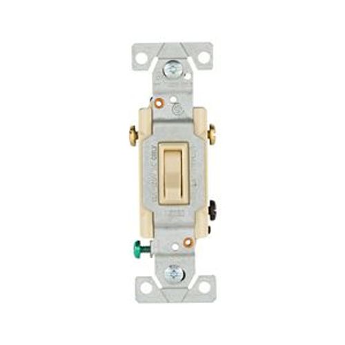 Main product image of Toggle Switch, #14-10 Awg 15A, Flush Mount, 120V, Ivory, Load Type: Motor Control, Fan, 1303-7LTVBOX