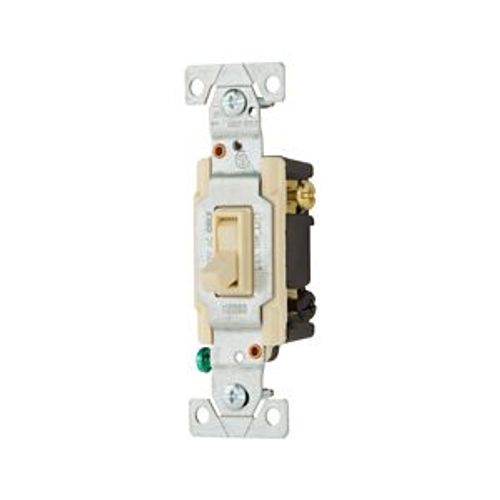 Main product image of Toggle Switch, #14-10 Awg 15A, Flush Mount, 120V, Ivory, Load Type: Motor Control, Fan, 1303-7LTVBOX