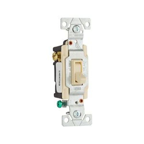 Main product image of Toggle Switch, #14-10 Awg 15A, Flush Mount, 120V, Ivory, Load Type: Motor Control, Fan, 1303-7LTVBOX