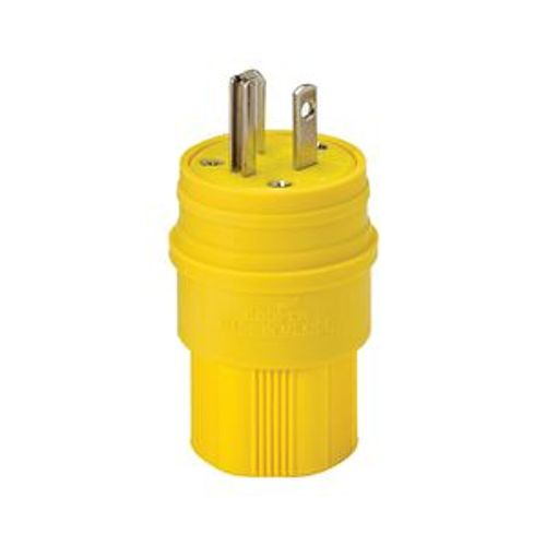 Main product image of Arrow Hart Watertight Straight Blade Plug, #18-10 Awg 20A, 250V, 2-Pole, 14W48